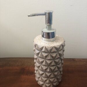 Soap dispenser faux stone textured